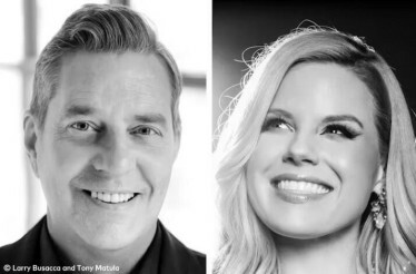 Conductor Steven Reineke and actor Megan Hilty ©Larry Busacca and Tony Matula