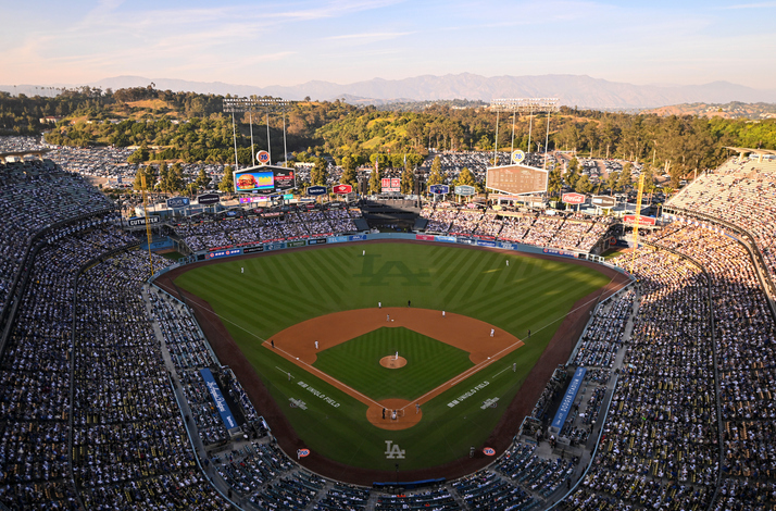 Watch the Dodgers TM take batting practice from the field