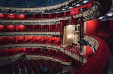 Teatro Real private balconies in Madrid, Spain.