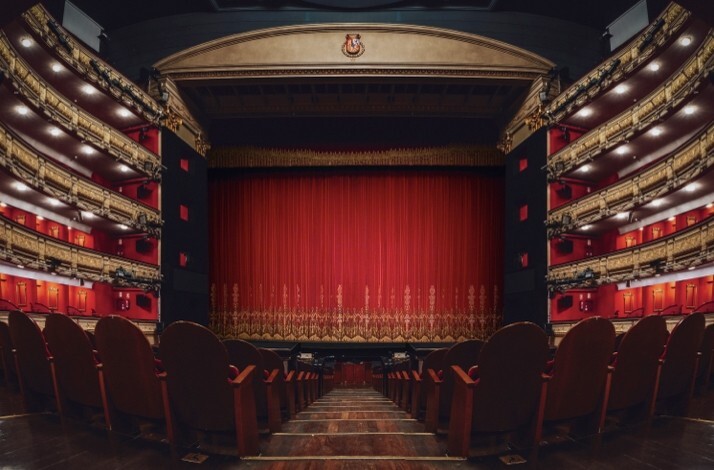 Ground floor of Teatro Real in Madrid, Spain.