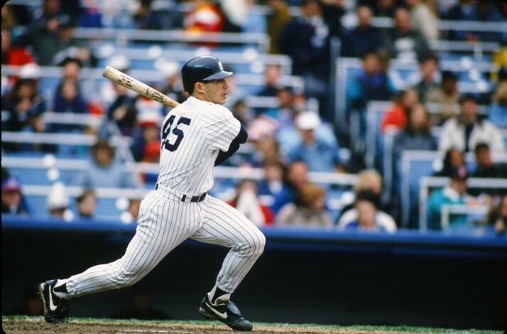 Baseball player Jorge Posada photographed during a game