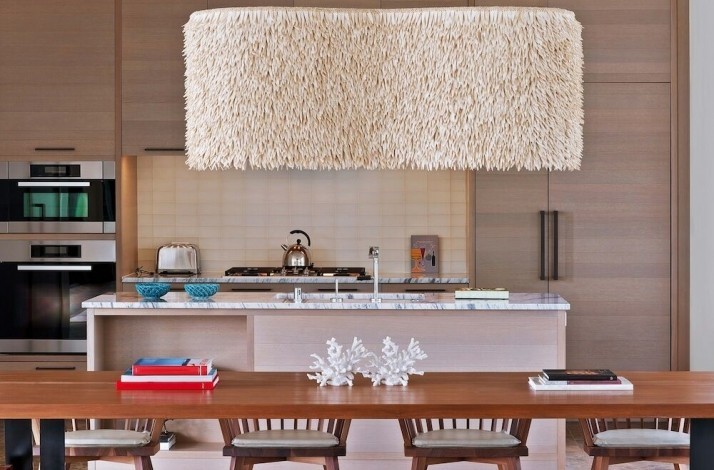 A kitchen area in one of the villas of the Andaz Maui at Wailea Resort.