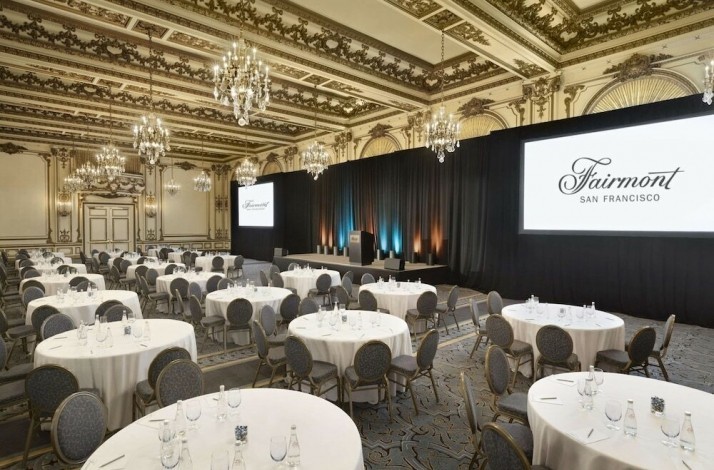 Gold Room at the Fairmont San Francisco hotel.