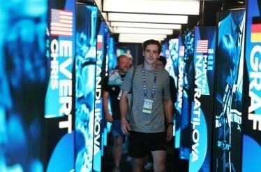 A guest walking at The Walk of Champions at the Australian Open