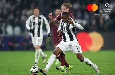 4 players on the field during UEFA Champions League match