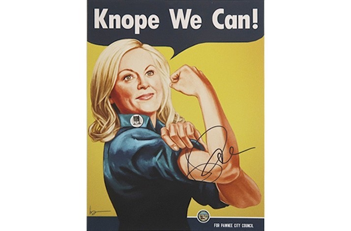 Amy Poehler Autographed Print from Leslie Knope Campaign on NBC’s Parks and Recreation (1)