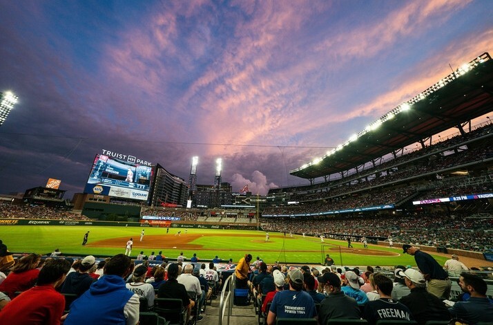 A panoramic view of the stadium.