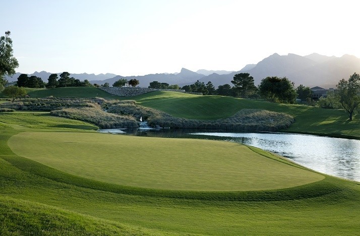 View at TPC Summerlin’s golf course landscape.