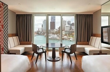 Harbourside hotel room at the five-star Park Hyatt for two people.