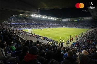 View of a stadium during Champions League match