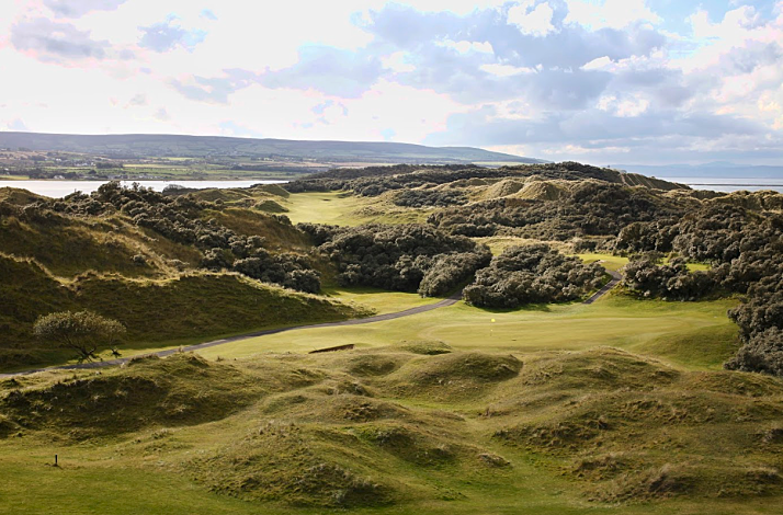 View at the hills of Royal Portrush Golf Club.