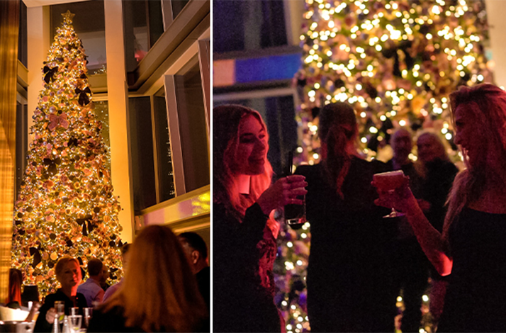 New year Eve party at The View from The Shard in London, England.