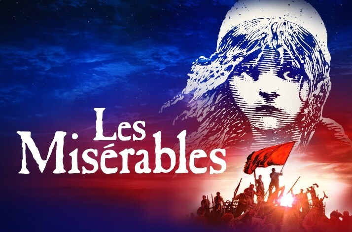 The promotional poster for Les Misérables at the Sondheim Theatre, London