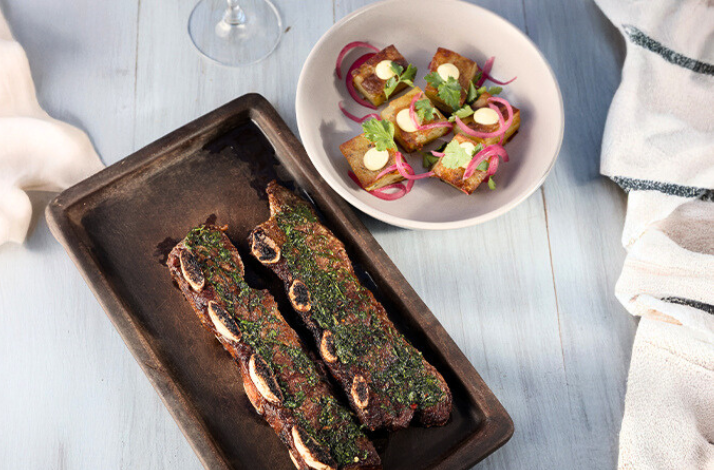 Delicious grilled meats at Rayuela Wine & Grill.