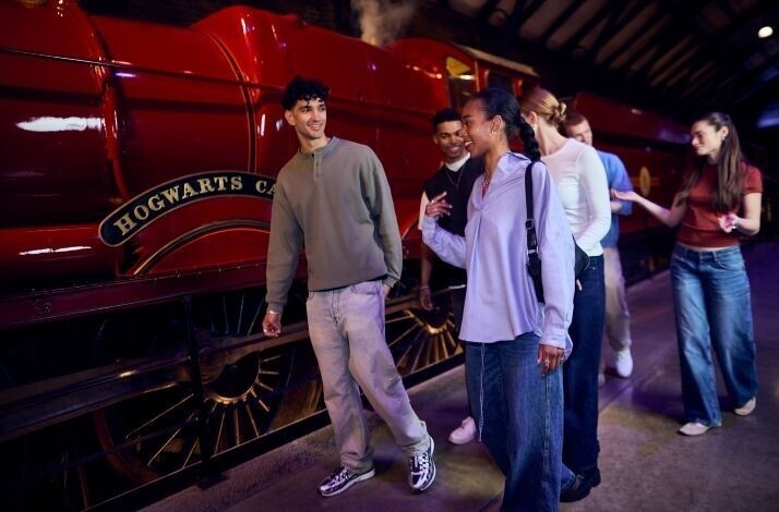 A view of the train from Harry Potter at Warner Bros Studio London.