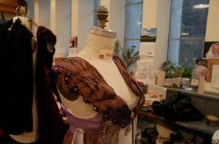 Close up view of a dress for Met Opera