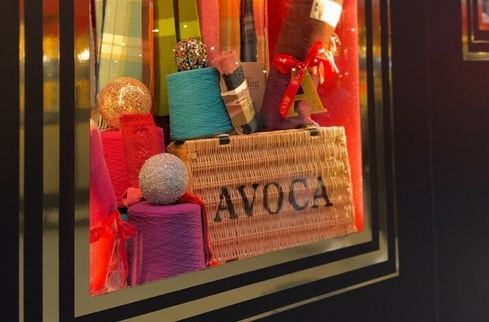 Holiday-themed window display at Avoca's flagship Suffolk Street store in Dublin.