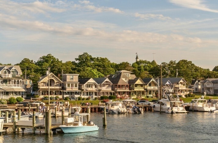 Colorful gingerbread-style cottages in Oak Bluffs, Martha's Vineyard.