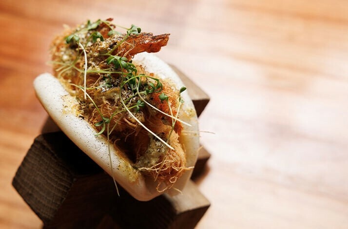 A close shot of  a dish served at BB Social Dining restaurant, one of  Dubai's most renowned restaurants