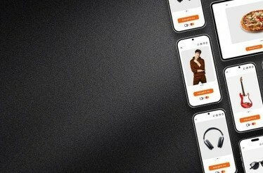Display of collections of mobile app user, showcasing elements from a e-commerce