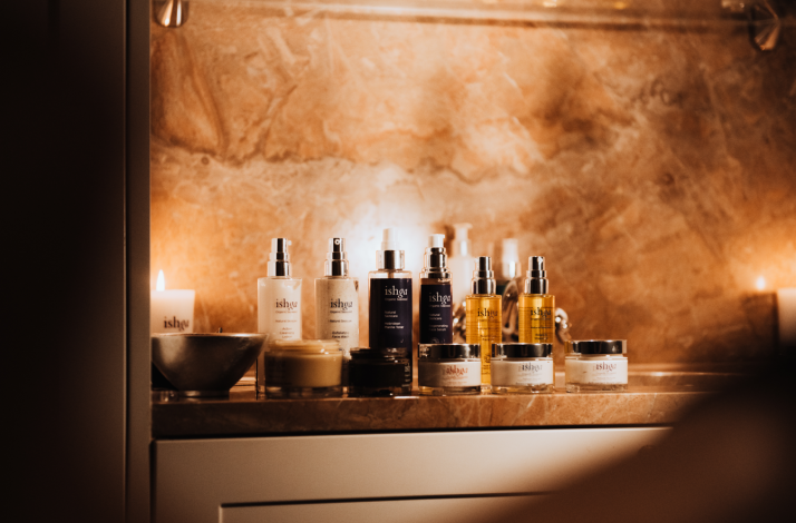 A group of skincare products from the Brand ishga