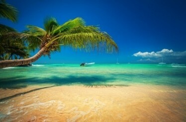 Caribbean Sea as viewed from the Saona Island.