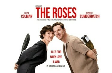 Promotional poster for The Roses movie starring Benedict Cumberbatch and Olivia Colman.
