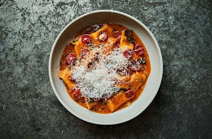 Gourmet dish prepared with ingredients from Casa Lavanda's biodynamic garden.