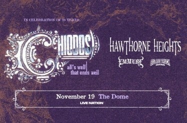 Promotional banner for music band Chiodos.