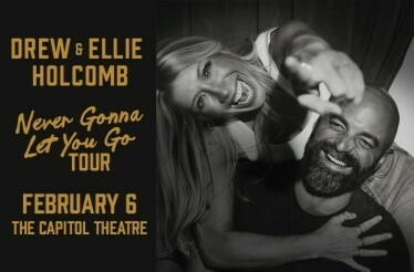 Promotional poster for Drew & Ellie Holcomb 'Never Gonna Let You Go' Tour.