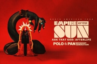 Promotional banner for Empire of the Sun - Ask That God: Afterlife North American Tour.