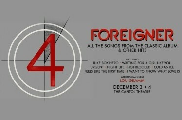 Promotional banner for Foreigner.