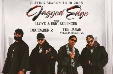 Promotional banner for music band Jagged Edge.