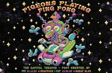 Promotional banner for Pigeons Playing Ping Pong.