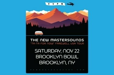 Promotional banner for The New Mastersounds.