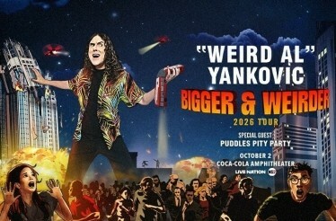 Promotional banner for Weird Al Yancovic