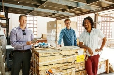 Three workers of Natural History Museum of Los Angeles.