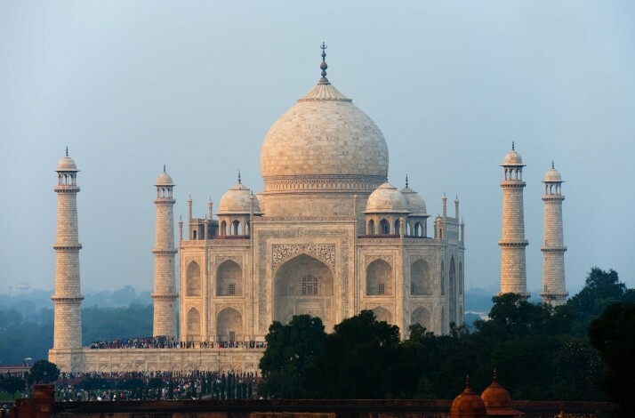 Outside view of the Taj Mahal
