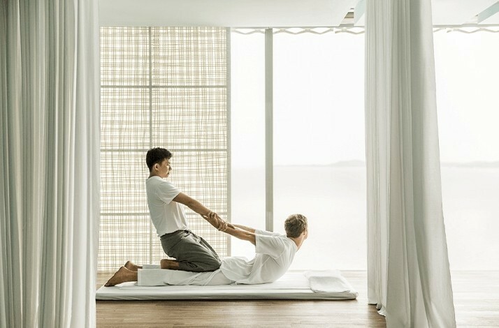 A person receiving the signature COMO Shambhala massage at Como Point Yamu.