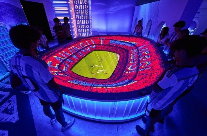 One of the interactive exhibits at the Messi Experience