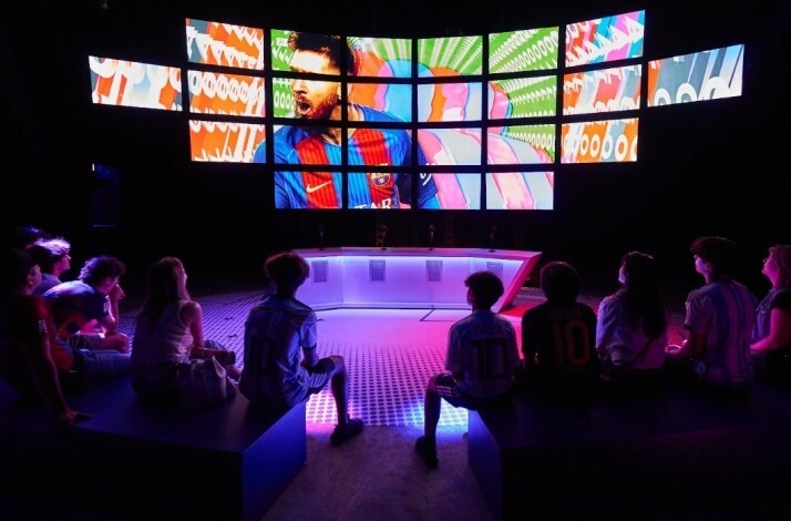 One of the interactive exhibits at the Messi Experience