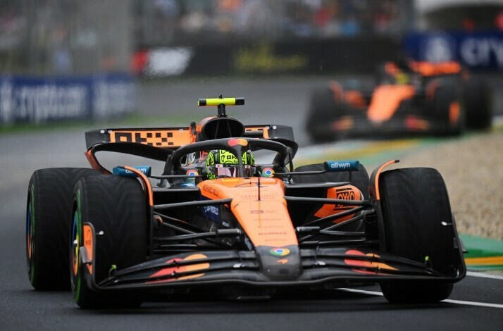 A McLaren Formula 1 car on a track