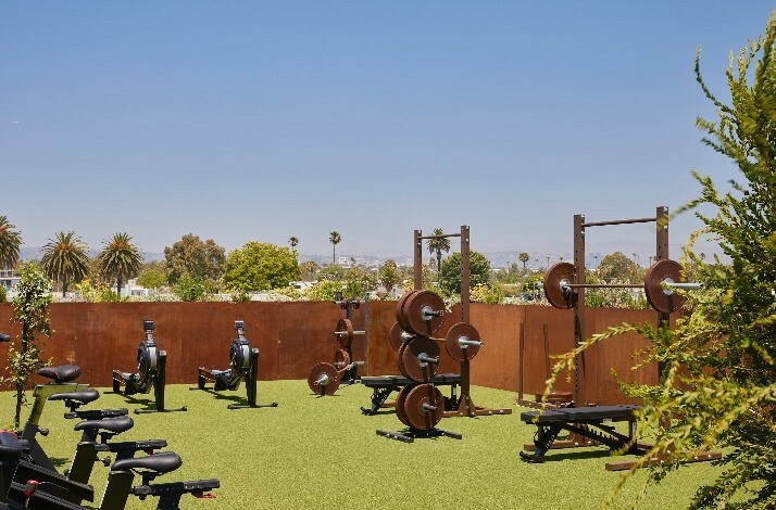 HUME club`s facilities outside on a sunny day.