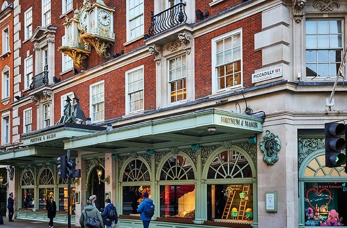 Exterior of Fortnum & Mason.