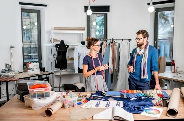A couple of designers working in the Ana Livni studio