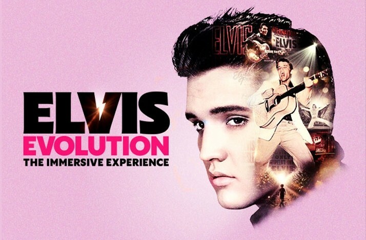 Promotional banner for Elvis Evolution.