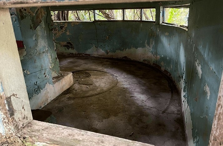 Restricted-access site to abandoned bunker.