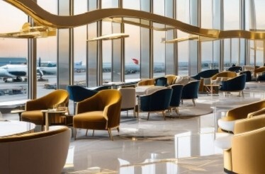 Lounge area at an airport.