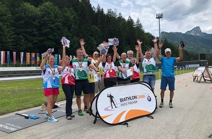 Participants of the private training session with Olympic champion Fritz Fischer.