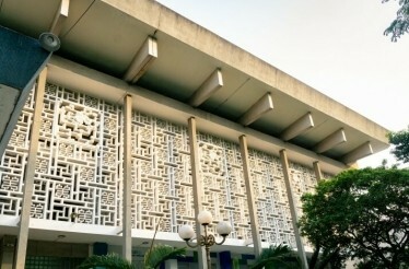 Vietnamese architecture of General Science Library of Ho Chi Minh City, Vietnam.
